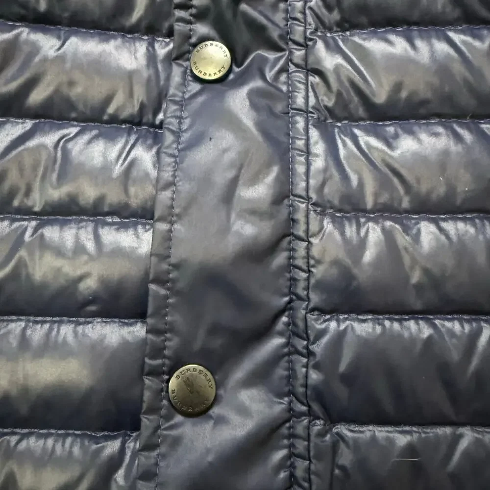 Burberry Kids Navy Blue Quilted Down Vest Size 10 Years